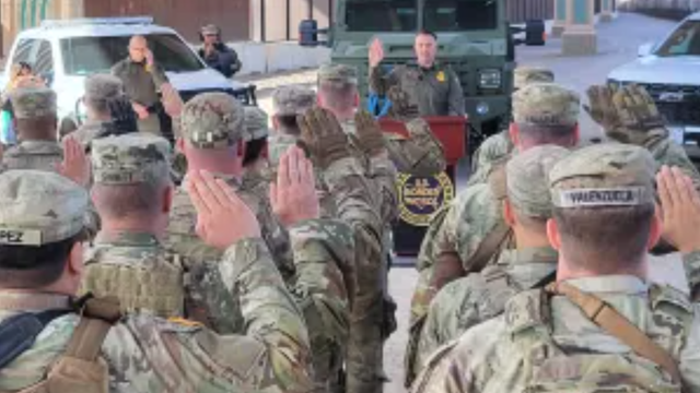 Texas National Guard sworn in to support Border Patrol efforts in El Paso Sector