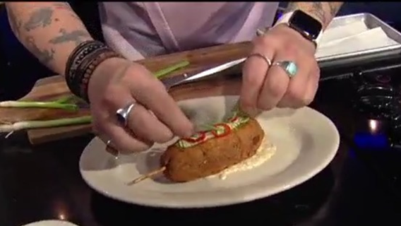 Jalapeno-cheddar wagyu corndog recipe | The Ten