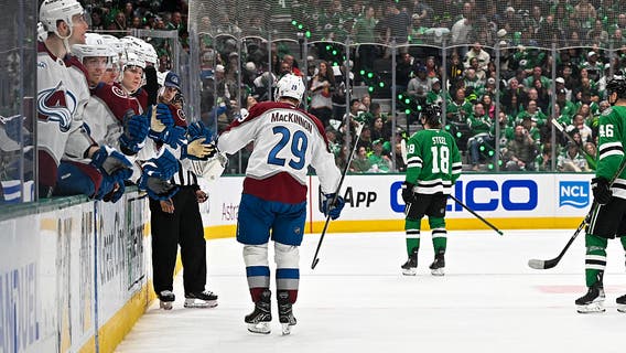 Nathan MacKinnon scores 2, assists on another as Avalanche open NHL playoffs with 5-1 win over Stars