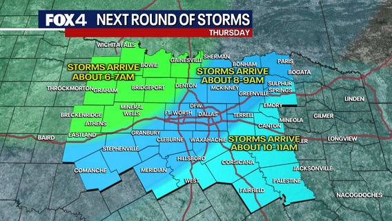 Dallas weather: Rain and small hail possible Thursday