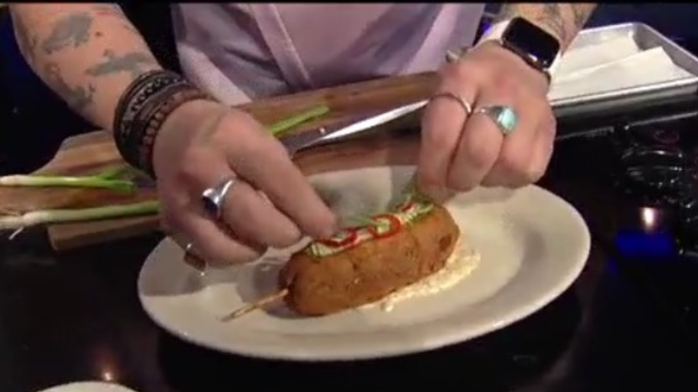 Jalapeno-cheddar wagyu corndog recipe | The Ten