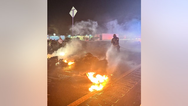 At least 17 injured after multiple motorcycles crash, catch fire on I-35W in Fort Worth