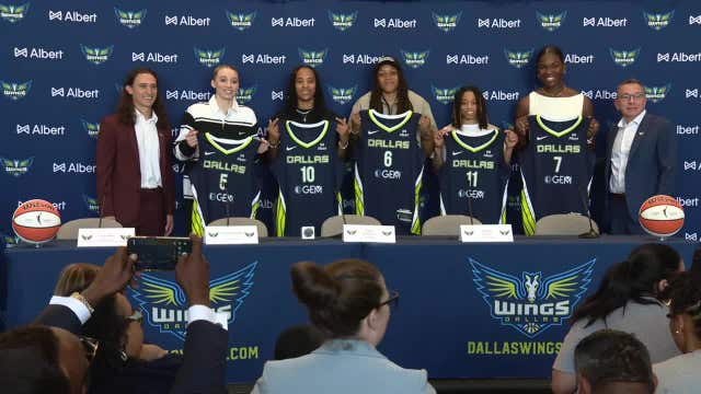Paige Bueckers introduced as a Dallas Wings player