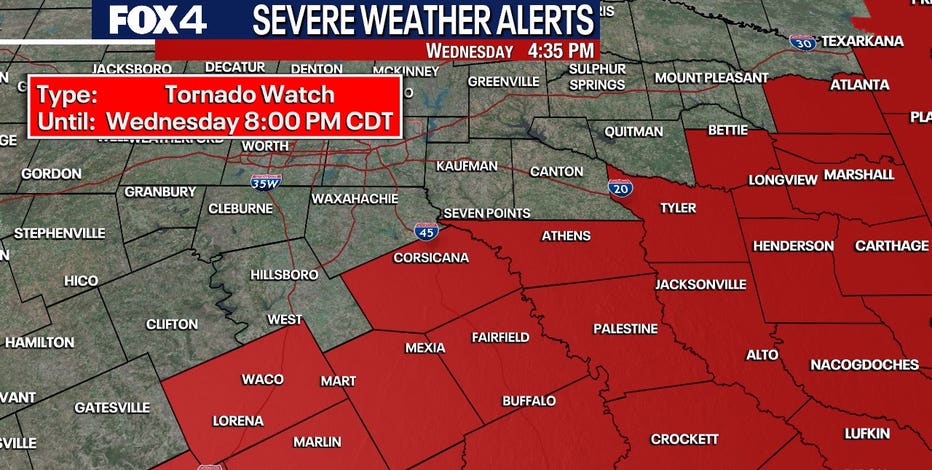 LIVE Dallas Weather: Tornado Watch in effect as thunderstorms hit North Texas