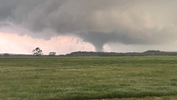 PHOTOS: Funnel clouds, large hail seen in North Texas on Sunday night