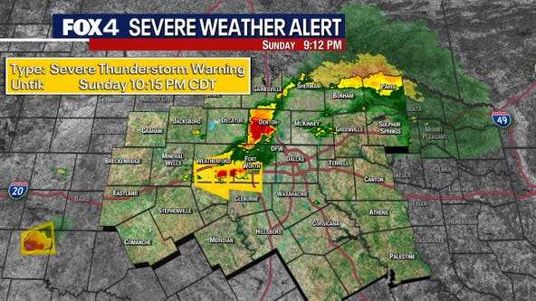 LIVE Dallas weather: Severe Thunderstorm Warning in effect for parts of North Texas
