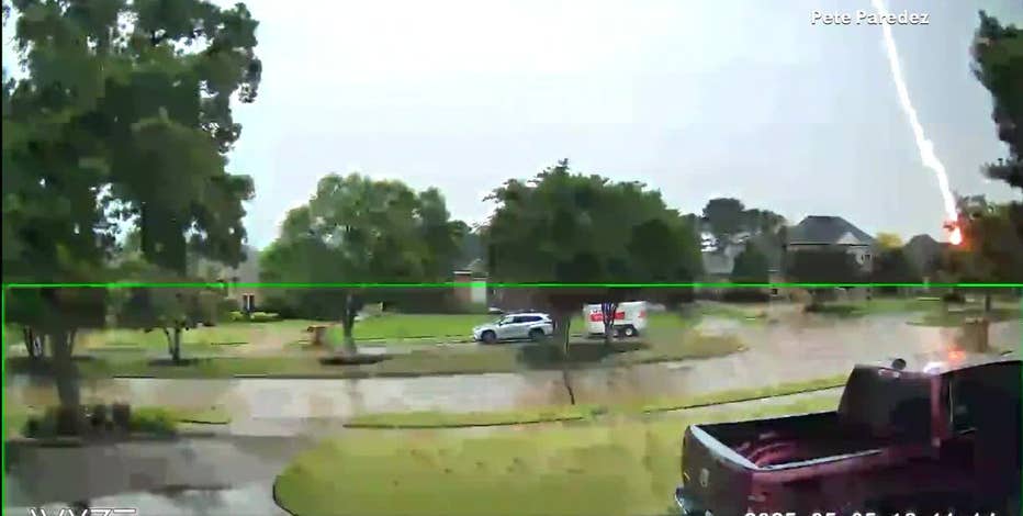 Colleyville home catches fire after lightning strike during North Texas storms