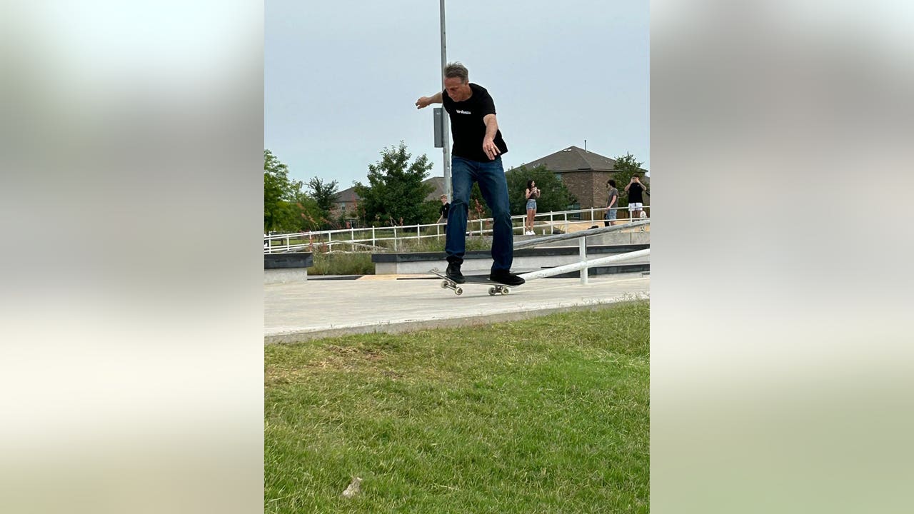 Skateboarding Legend Tony Hawk Visits Anna Texas Skatepark