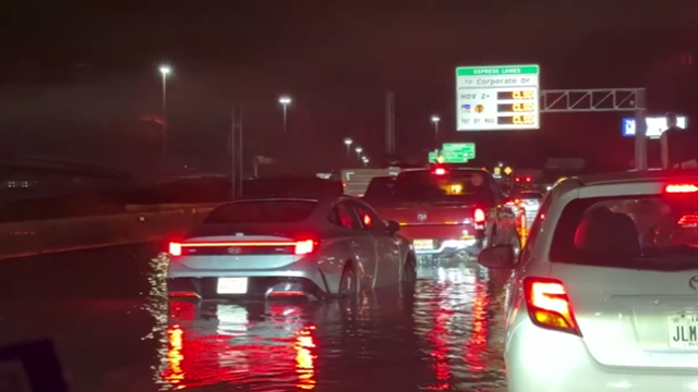 Heavy rains bring major flooding to Dallas-area roadway