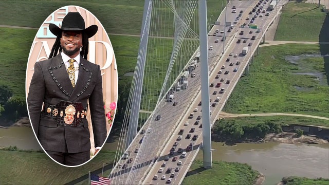 Shaboozey music video shoot shuts down Margaret Hunt Hill Bridge in Dallas