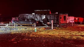 Dallas weather: Severe storms flip mobile homes in North Texas