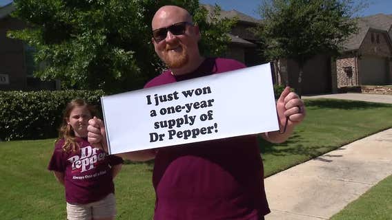Fort Worth man wins 1-year supply of Dr Pepper in giveaway