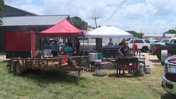 Chef oversees charitable grillers at Comfort VFD as flood recovery continues