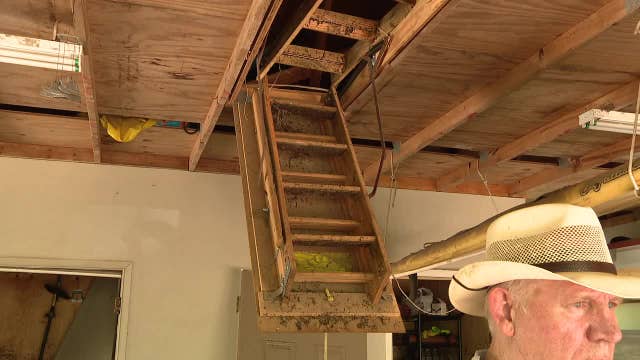 Texas flooding: Hunt residents climbed into attic to escape rising floodwaters