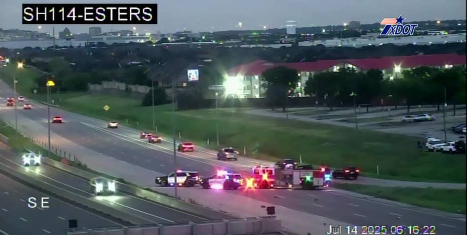 Deadly crash shuts down SH 114 in Irving Monday morning