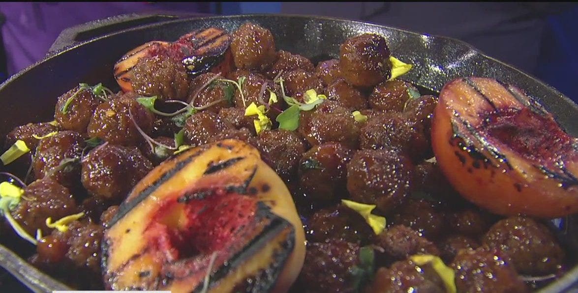 Bourbon peach meatball recipe