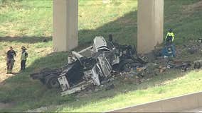 Truck falls from bridge on Hwy. 121 in Grapevine
