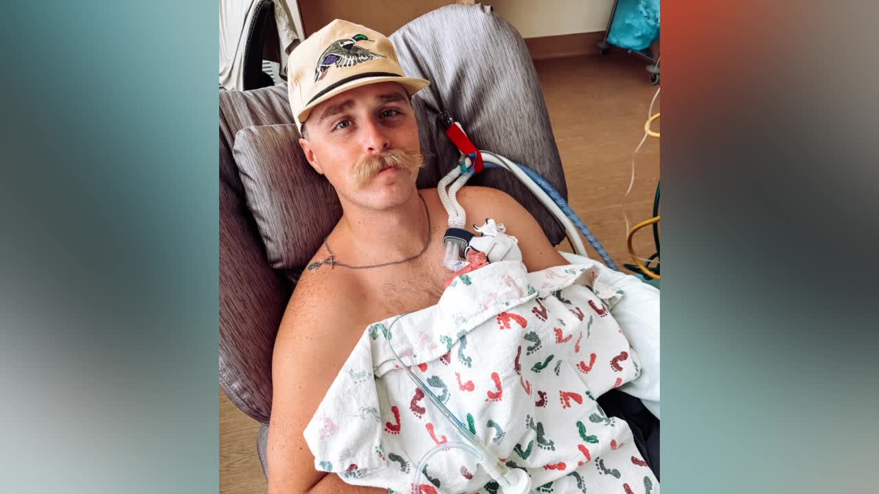 From Near-Death to Newborn: Firefighter survives collapse, focused on newborn son