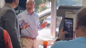 Texas AG Ken Paxton serves up burgers at Plano McDondalds