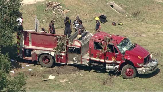 Husband and wife volunteer firefighters injured as firetruck rolls over in Hunt County