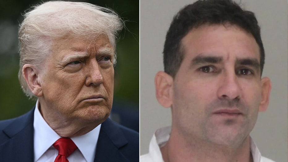 Pres. Donald Trump (left), Yordanis Cobos-Martinez (right)