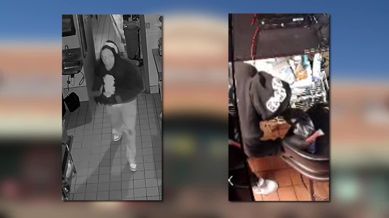 Thief caught on camera targeting 2 Irving shops minutes apart