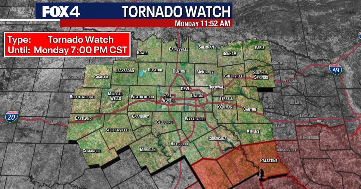 Dallas weather: Tornado Watch in effect for parts of North Texas | FOX ...