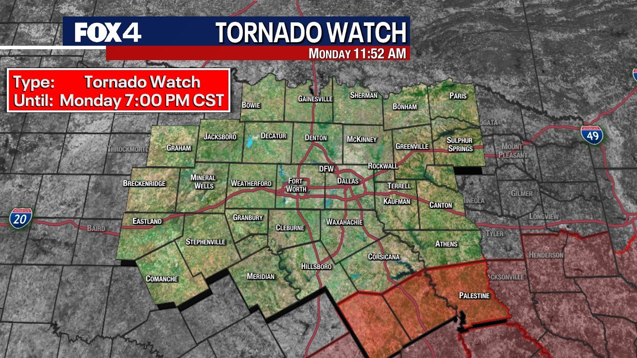 Dallas weather: Tornado Watch in effect for parts of North Texas