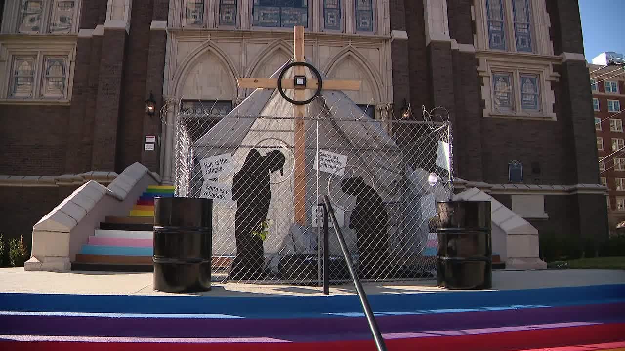 Dallas church nativity scene depicts Holy Family as modern-day immigrants