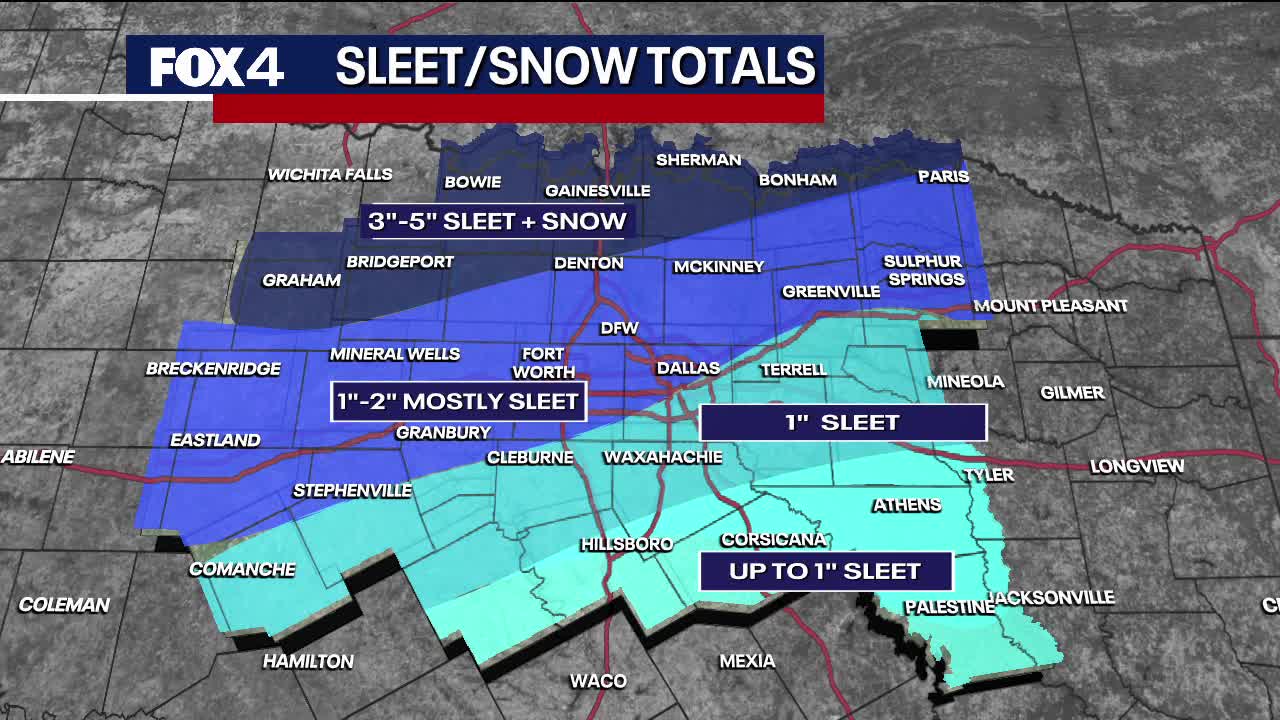 Dallas Weather: How much snow did Dallas get? Snow totals, power outages and dangerous -12° wind chill