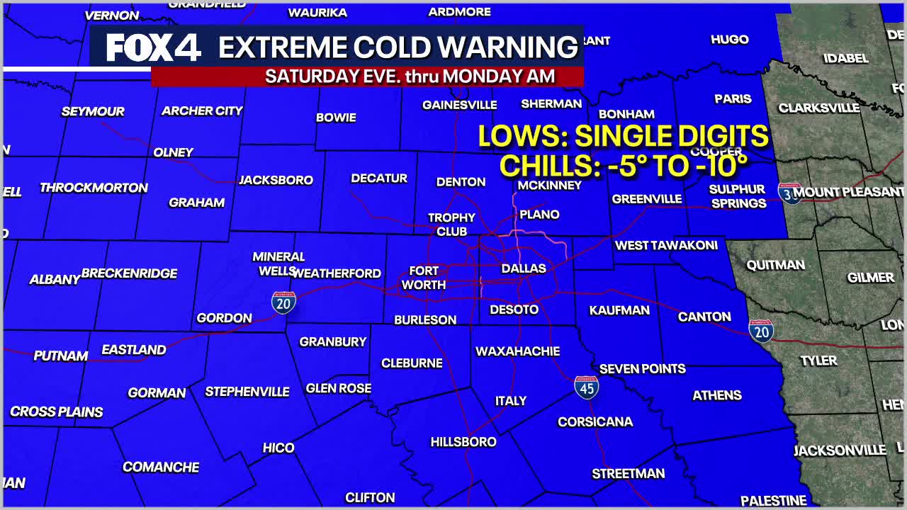 Winter Storm Warning in effect; North Texas braces for record cold ...