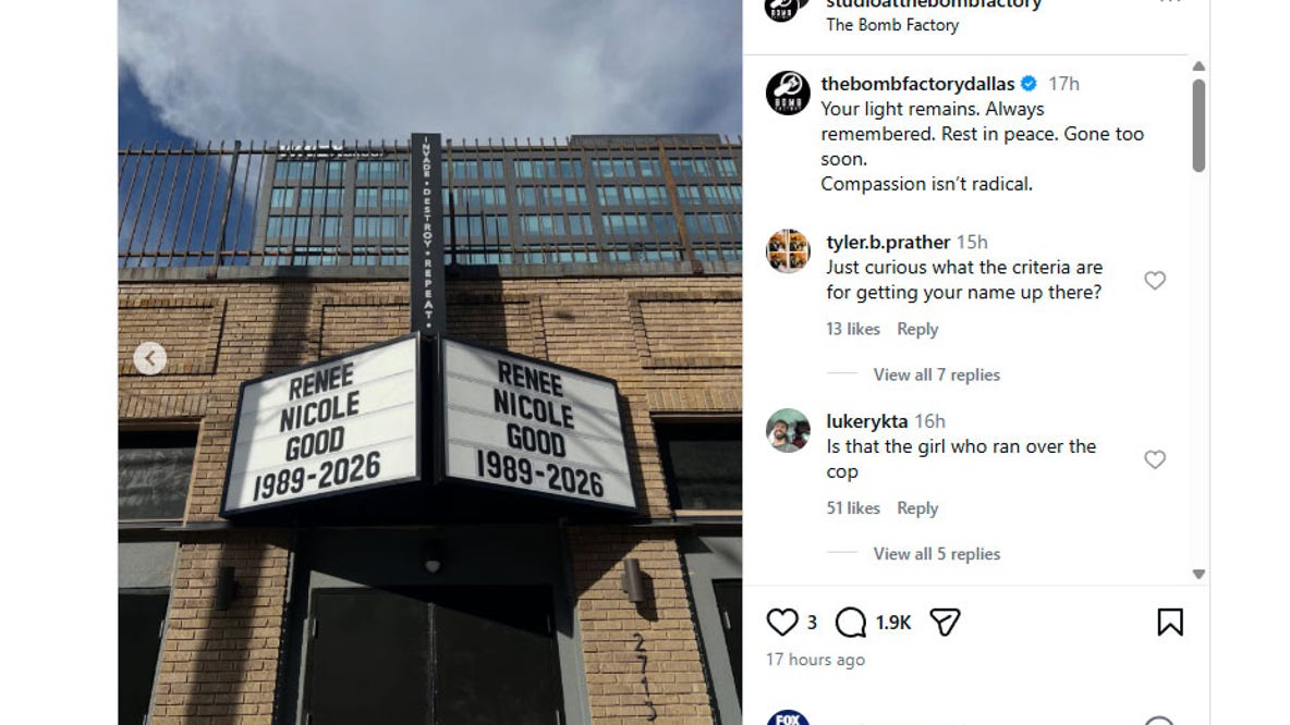 The Bomb Factory pay tributes woman killed by ICE agent in Minneapolis