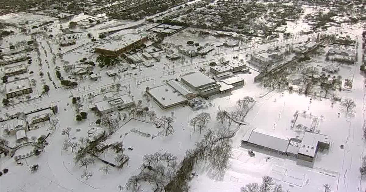 PHOTOS: Aerial view of snowy North Texas