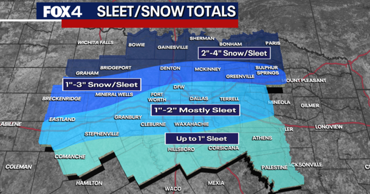 Dallas Weather: Winter Storm Warning issued; 5 inches of snow and sleet possible in North Texas