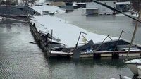 Weight of sleet, snow collapses structures at Lake Texoma