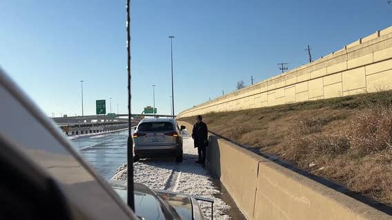 Dallas Sheriff's Patrol rescues drivers stranded on icy roads during Texas Winter Storm