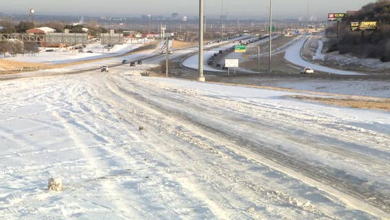 Road conditions improving in DFW but still icy on side roads, some highways