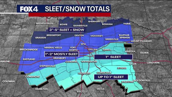 Dallas Weather: How much snow did Dallas get? Snow totals, power outages and dangerous -12° wind chill