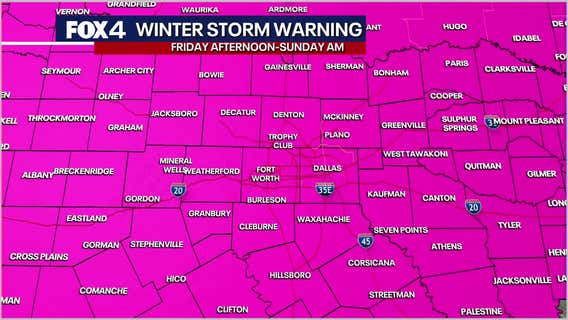 Dallas weather: Winter Storm Warning issued for North Texas