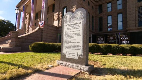 Ten Commandments monument unveiled at North Texas courthouse