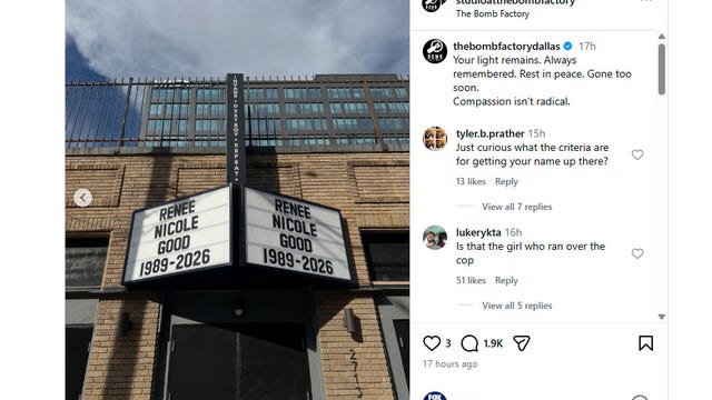 The Bomb Factory pay tributes woman killed by ICE agent in Minneapolis