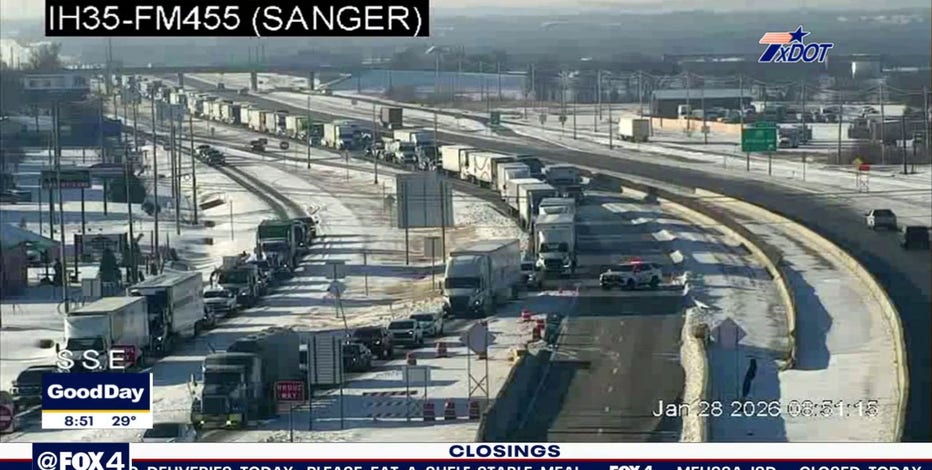 DFW Road Conditions: Drivers warned of black ice as several highways remain shut down Wednesday