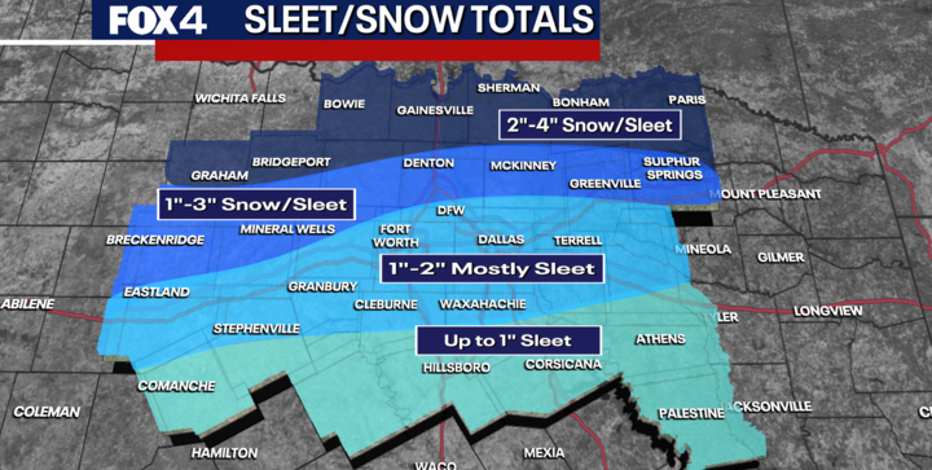 Dallas Weather: Winter Storm Warning issued; 5 inches of snow and sleet possible in North Texas