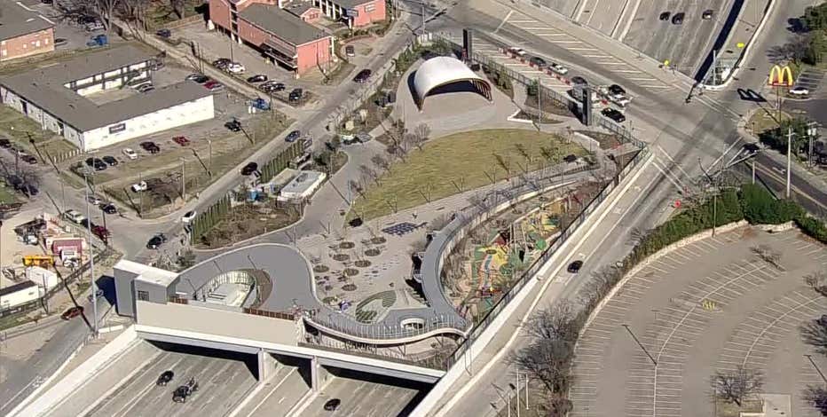 Deck park over I-35 in Dallas set to open this spring
