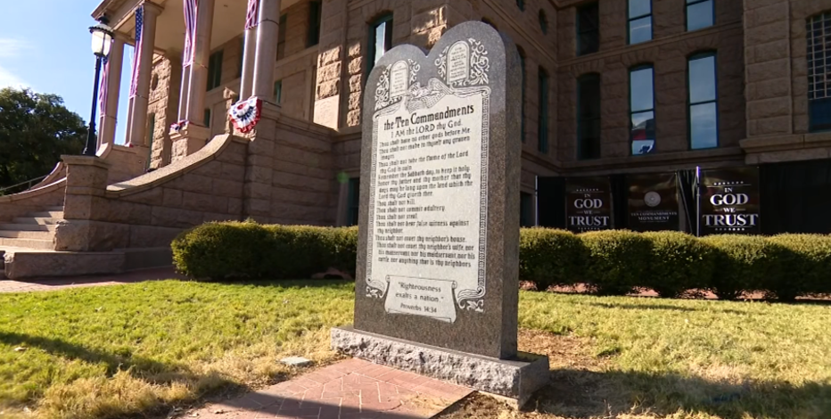 Ten Commandments monument unveiled at North Texas courthouse