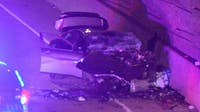 Dallas crash: 1 dead, 1 critical after car hits safety barrier on South R.L. Thornton Freeway