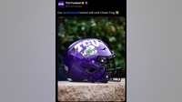 TCU football unveils special helmet for upcoming Ireland game