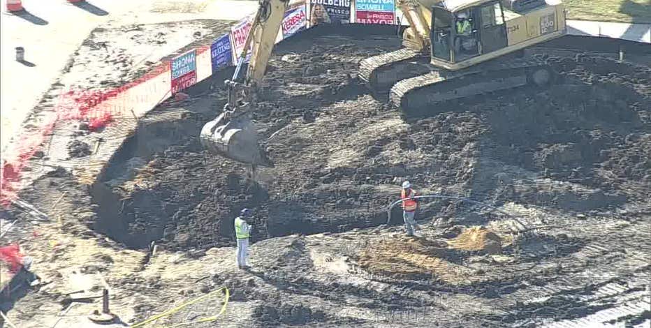 Worker killed after water main burst at Frisco intersection