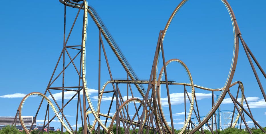 Six Flags over Texas hits construction milestone on world's tallest 'giga dive' coaster