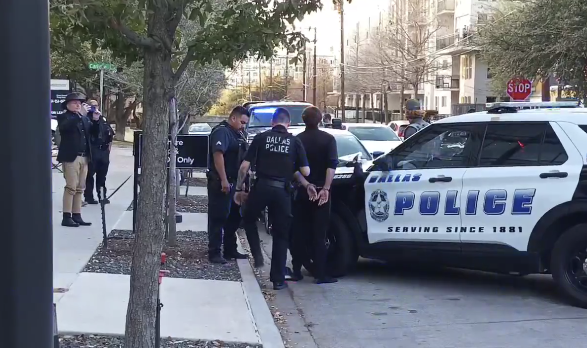 Dallas police detain masked man near Ken Paxton's watch party